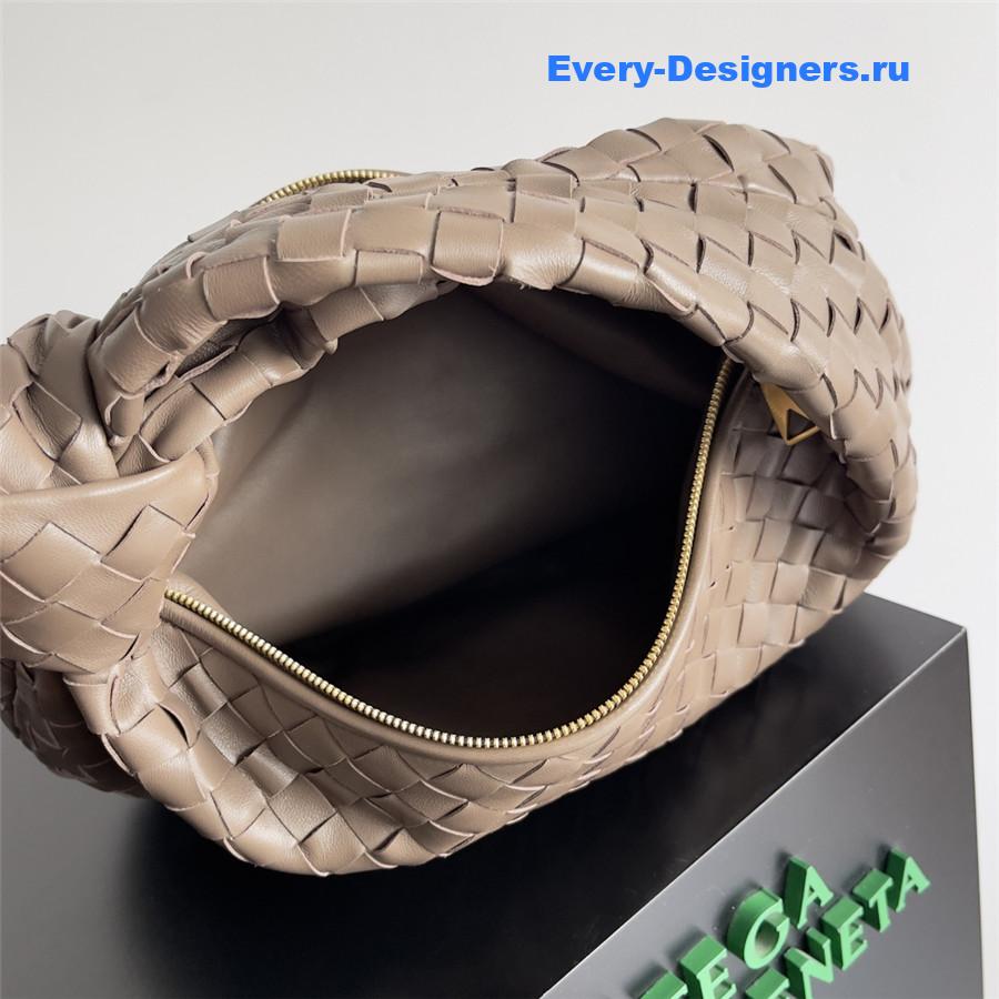 b0tt*ga Ven*ta jodie knotted intrecciato leather tote brown