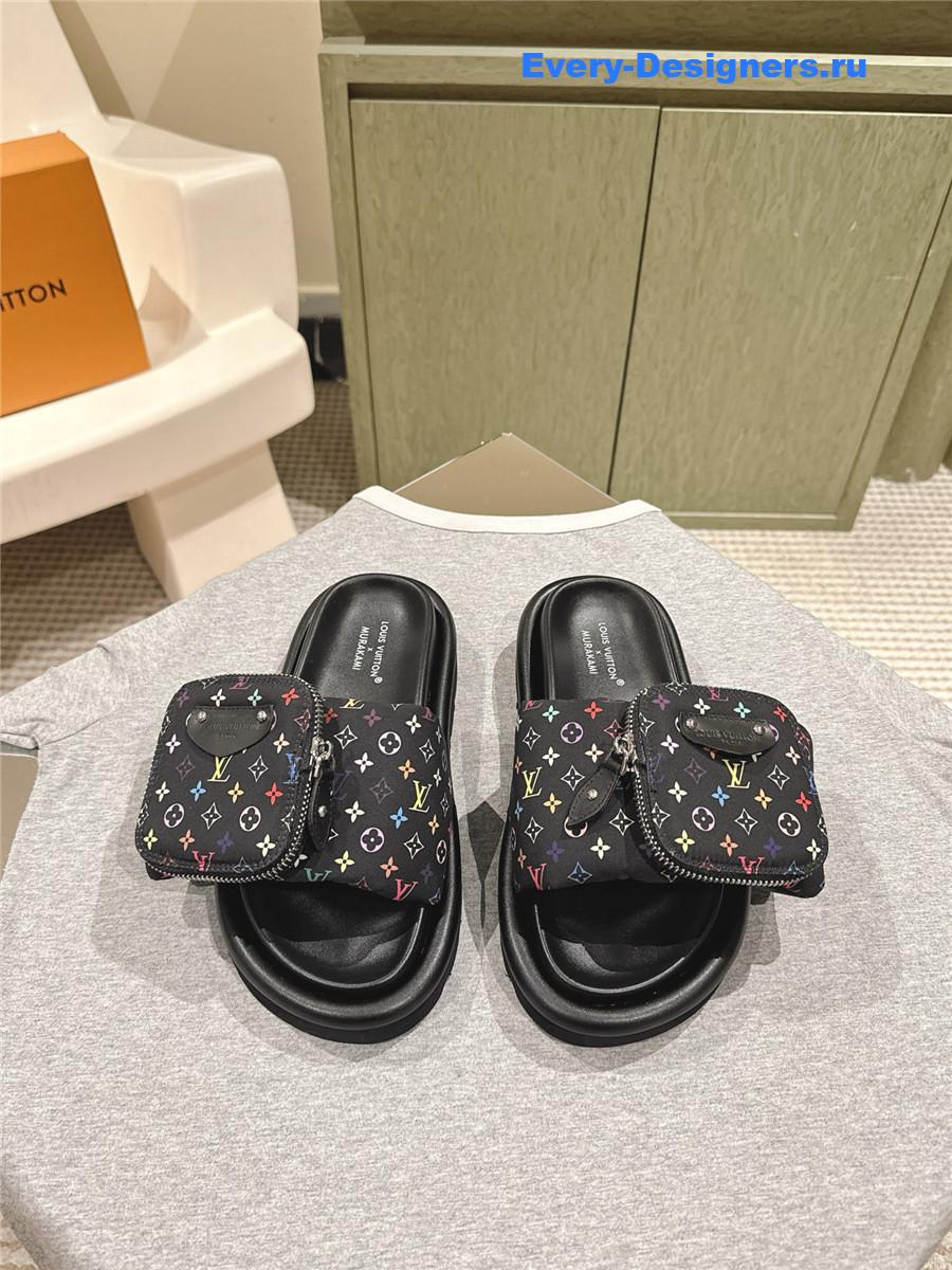 l0vis Vvtt0n x murakami pool pillow mules