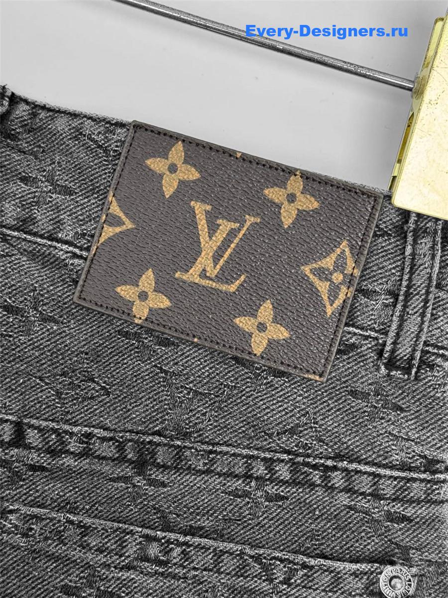 l0vis Vvtt0n grey logo denim wide leg jeans