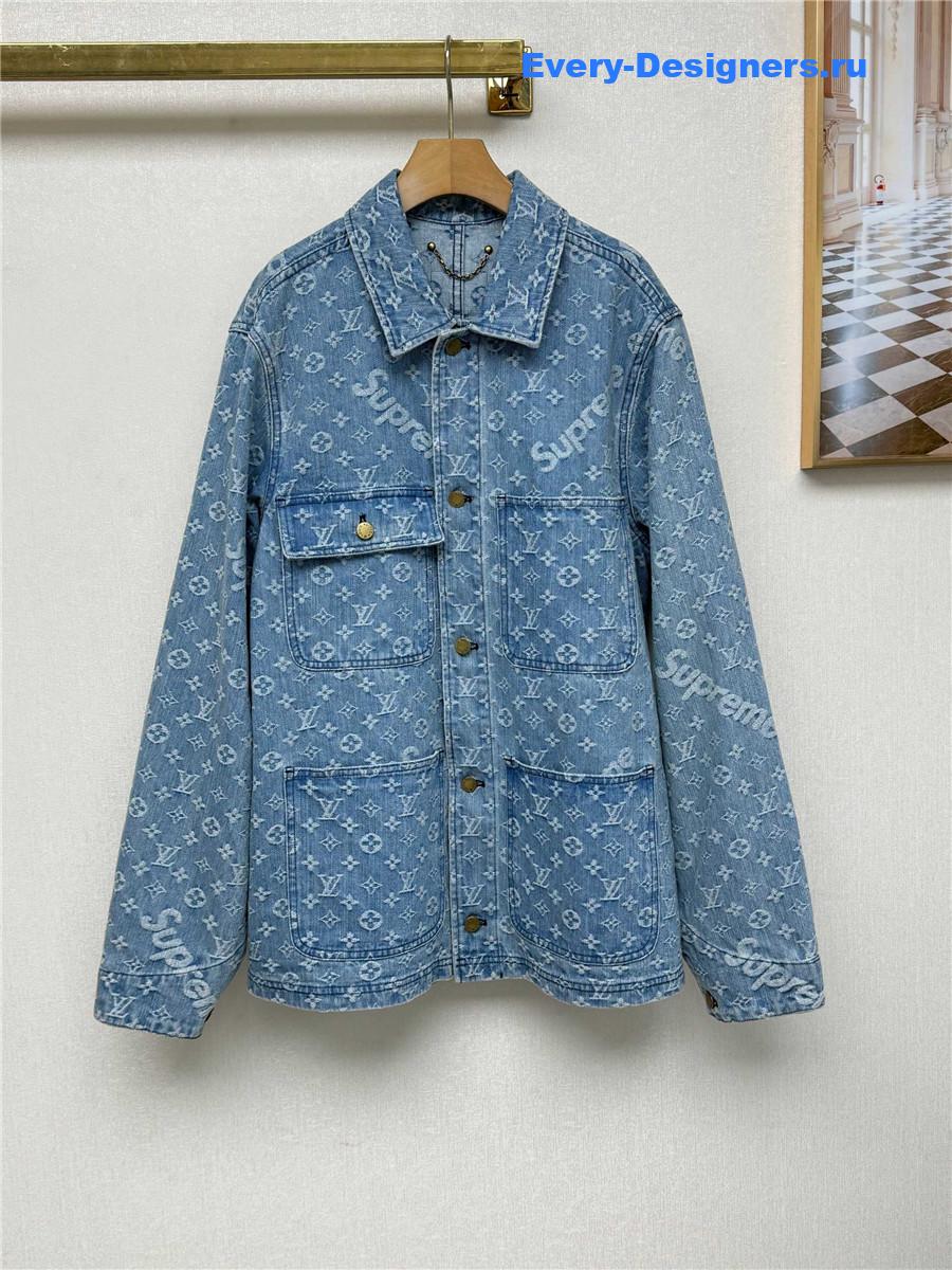 l0vis Vvtt0n svp*me monogram denim jacket