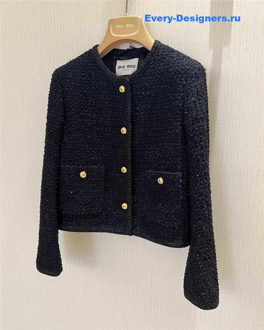 Miu Miu Tweed Cropped Jacket