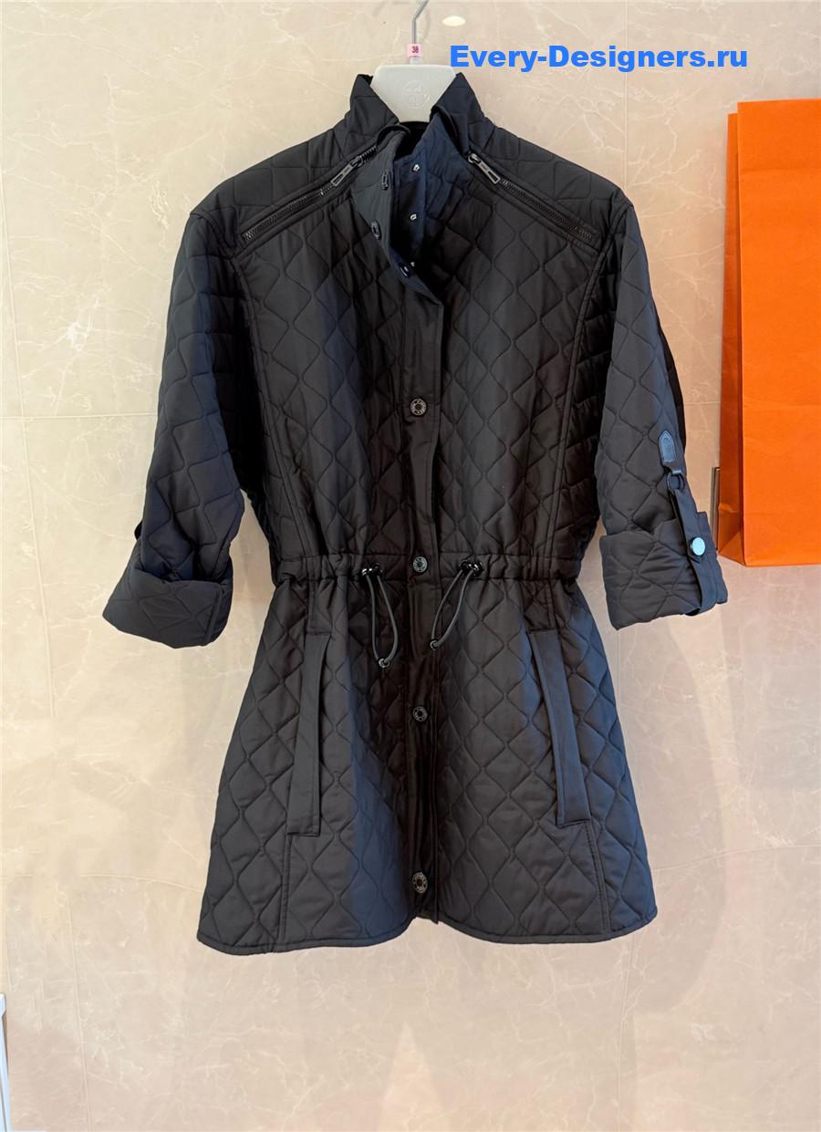 H**me5 black quilted cotton barn jacket