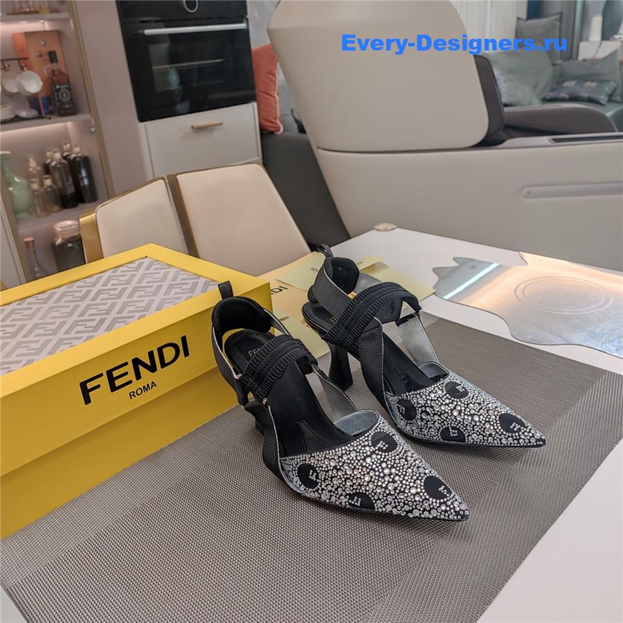 F**di colibri rhinestone heels
