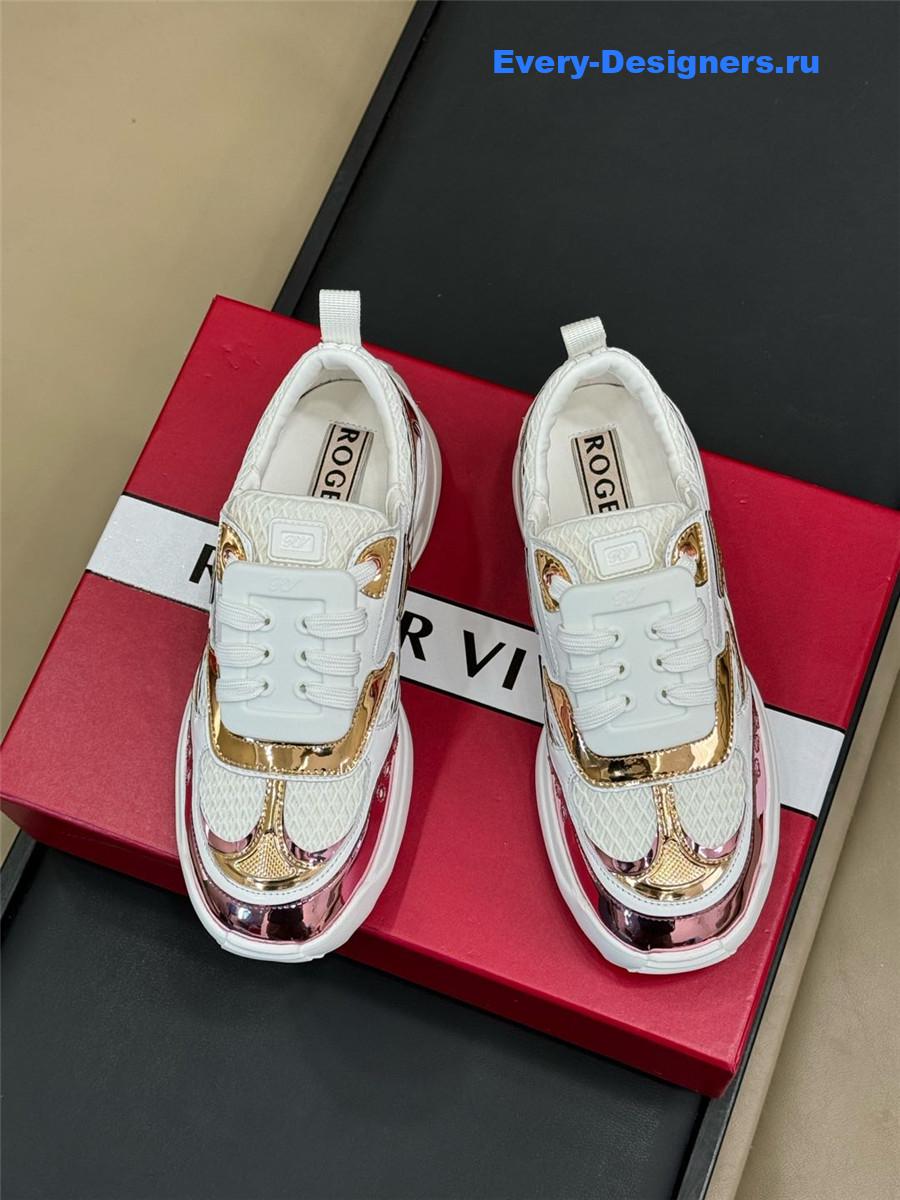 roger u1u1er viv on the run platinum sneakers