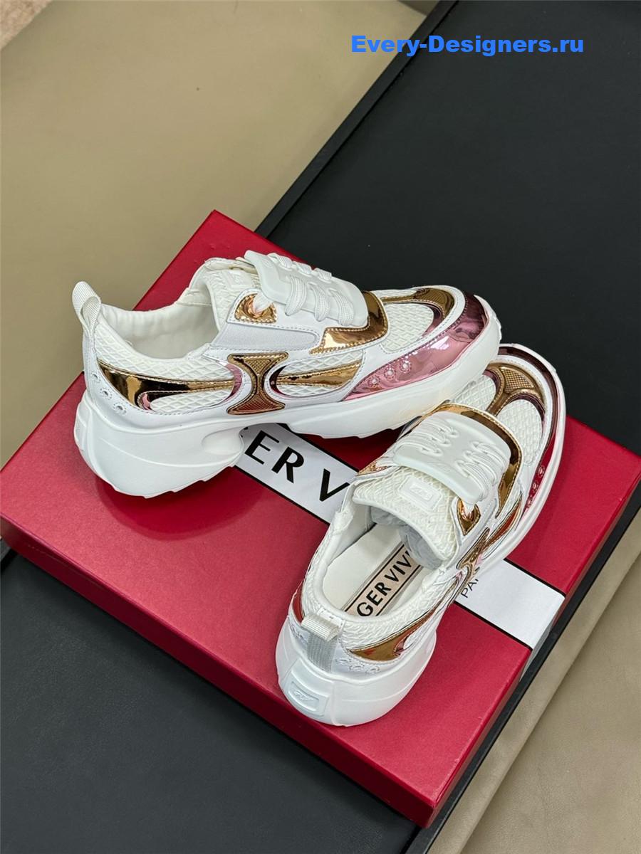 roger u1u1er viv on the run platinum sneakers