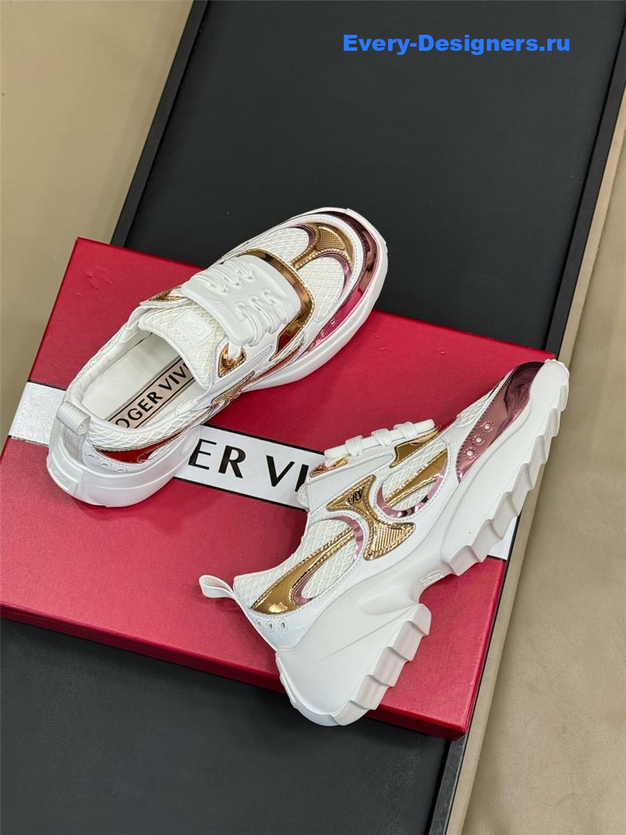 roger u1u1er viv on the run platinum sneakers