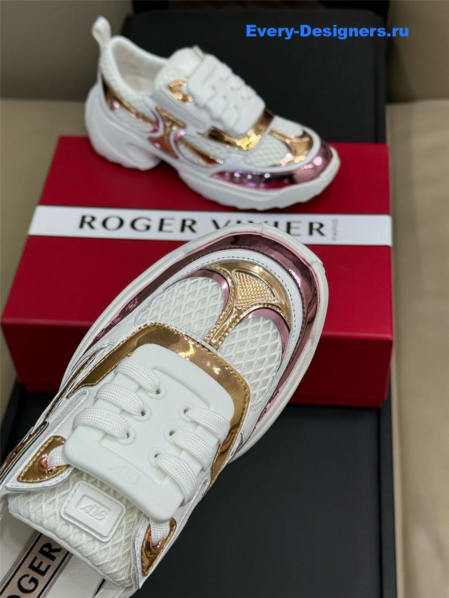roger u1u1er viv on the run platinum sneakers