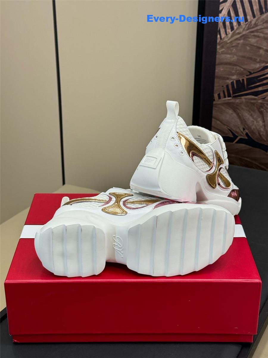 roger u1u1er viv on the run platinum sneakers