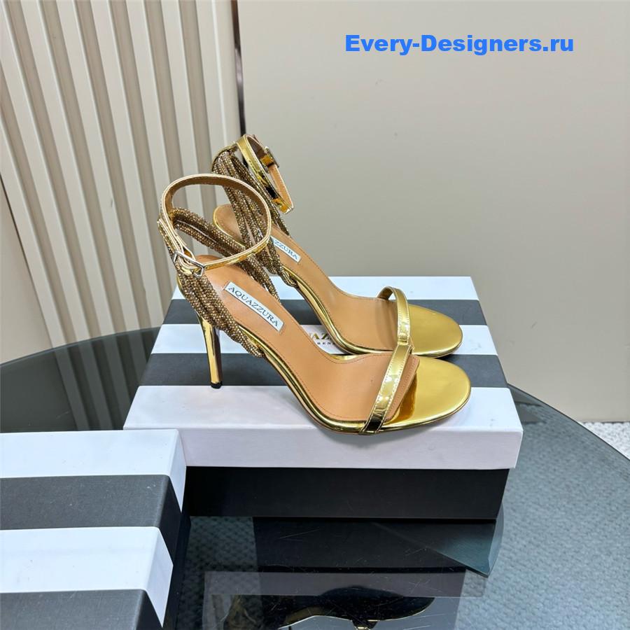Aquazzura Wild At Heart 105 Sandal Gold