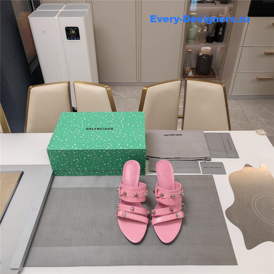 Ba1en*iaga 85mm mule sandals pink