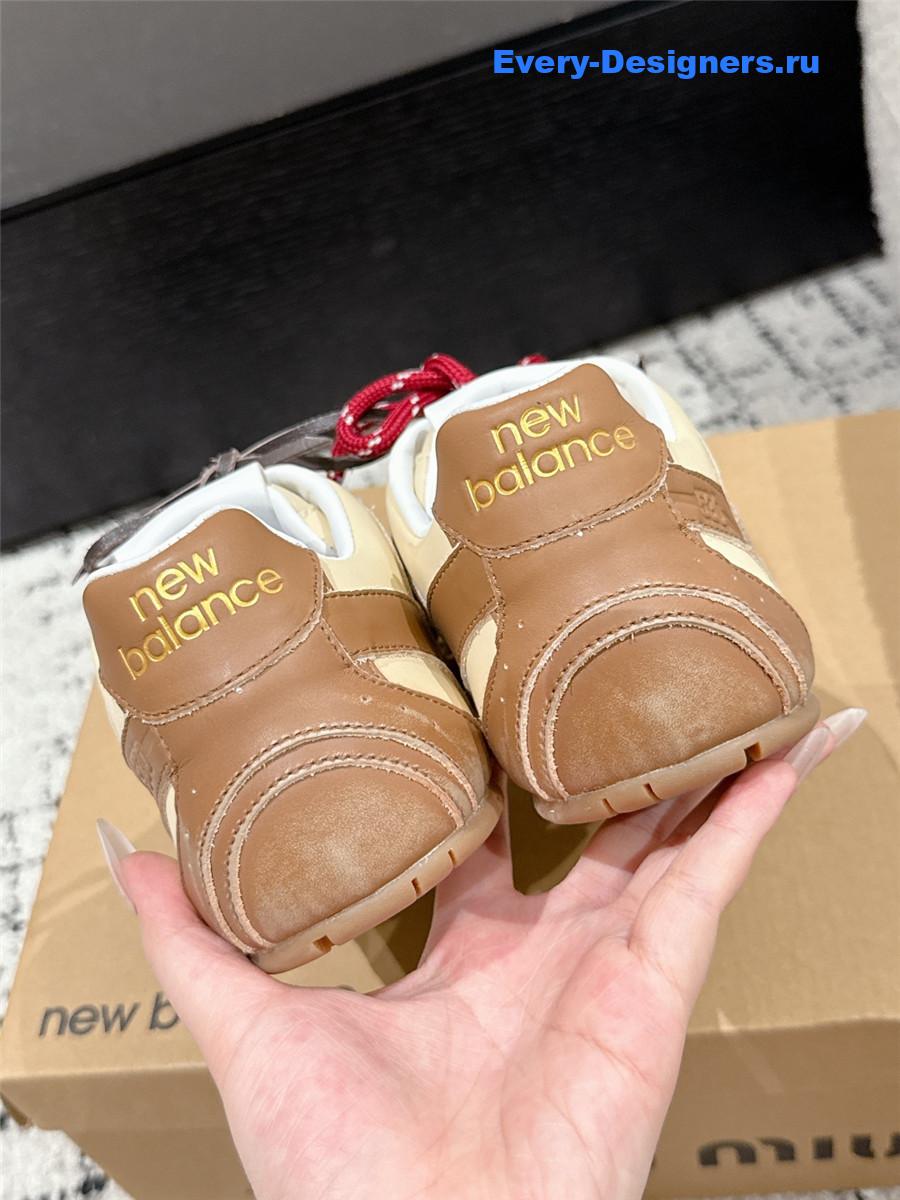 Miu Miu x New Balance 530 SL Leather Sneaker in Brown