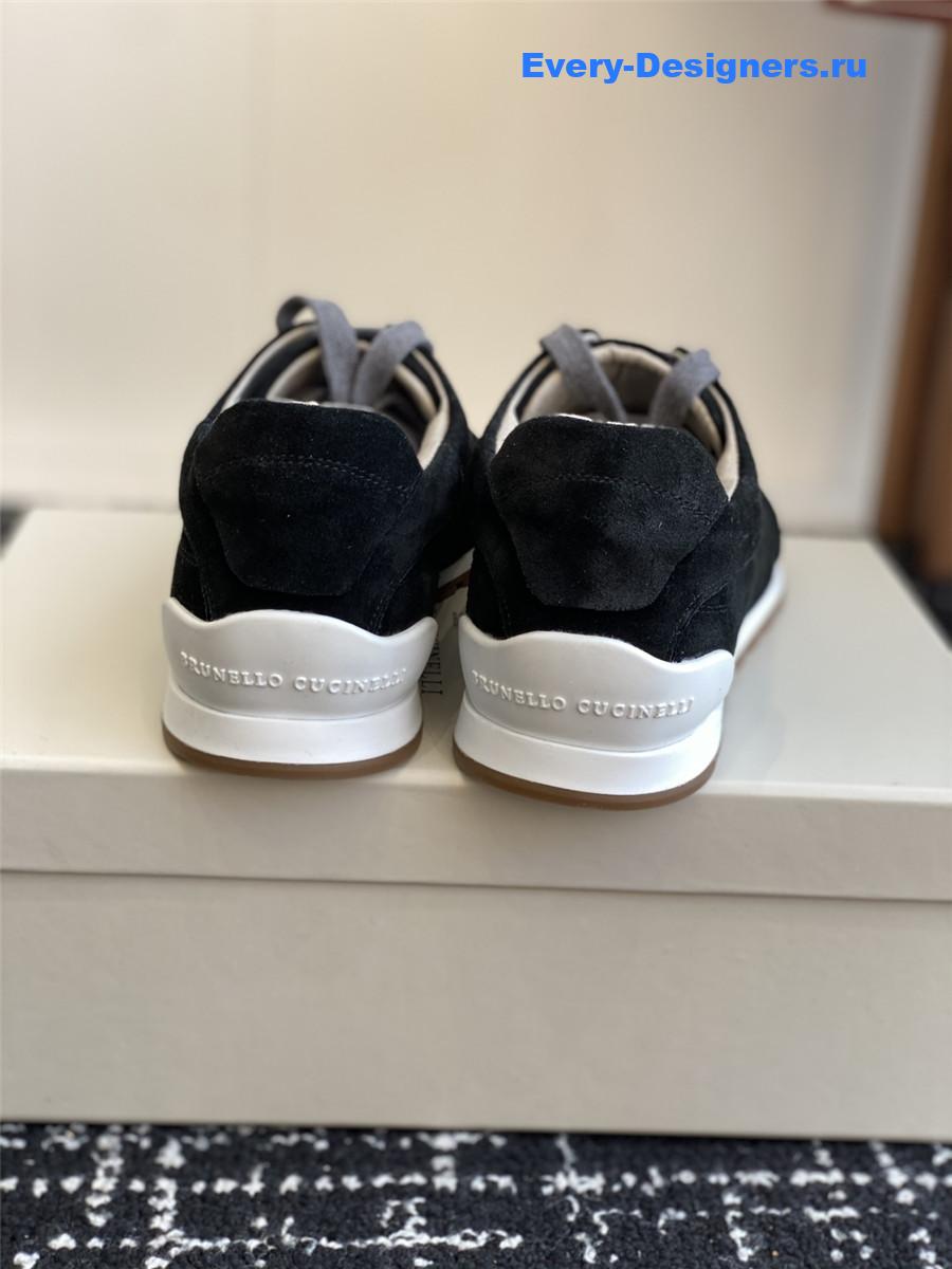 BC 10mm Suede Low Top Sneakers Black