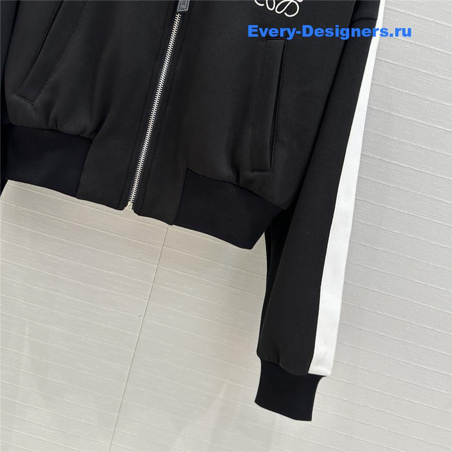 L0ew* logo embroidered baseball jacket