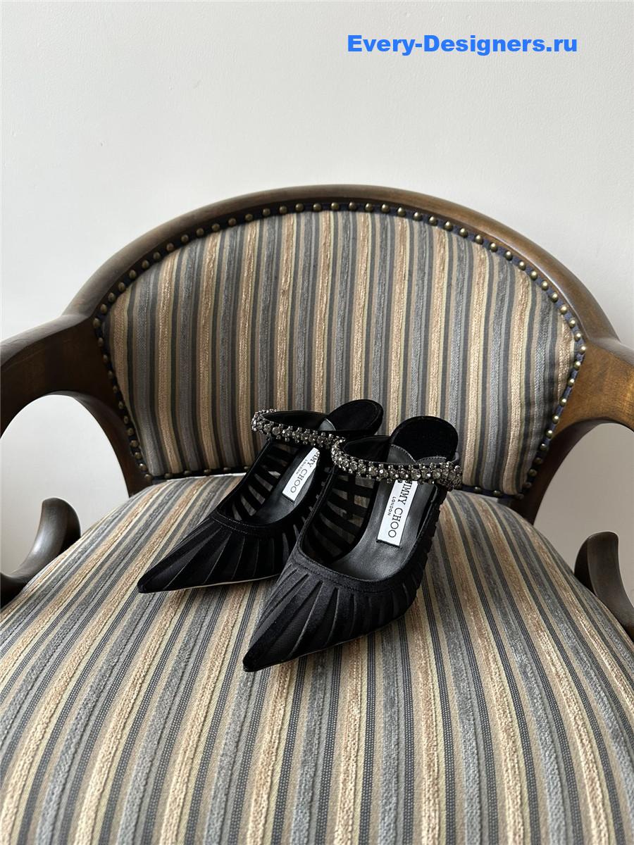 J1m*y Ch00 bing 100mm crystal-embellished pumps
