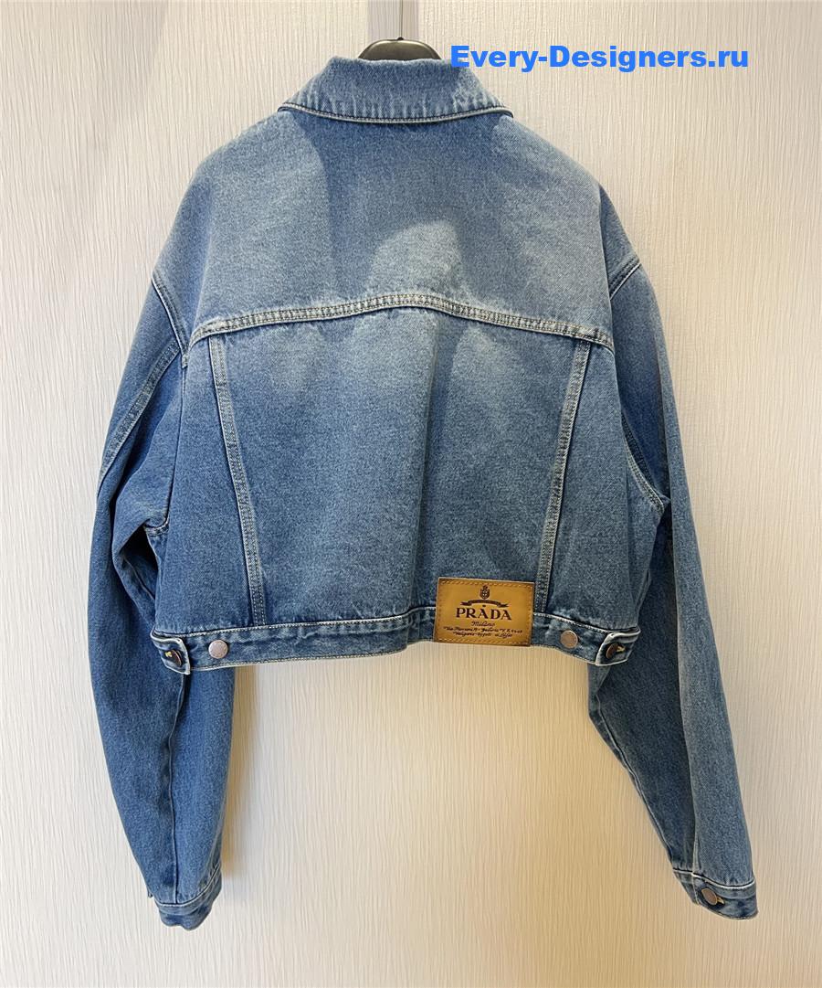Pra*a high-waist short denim jacket