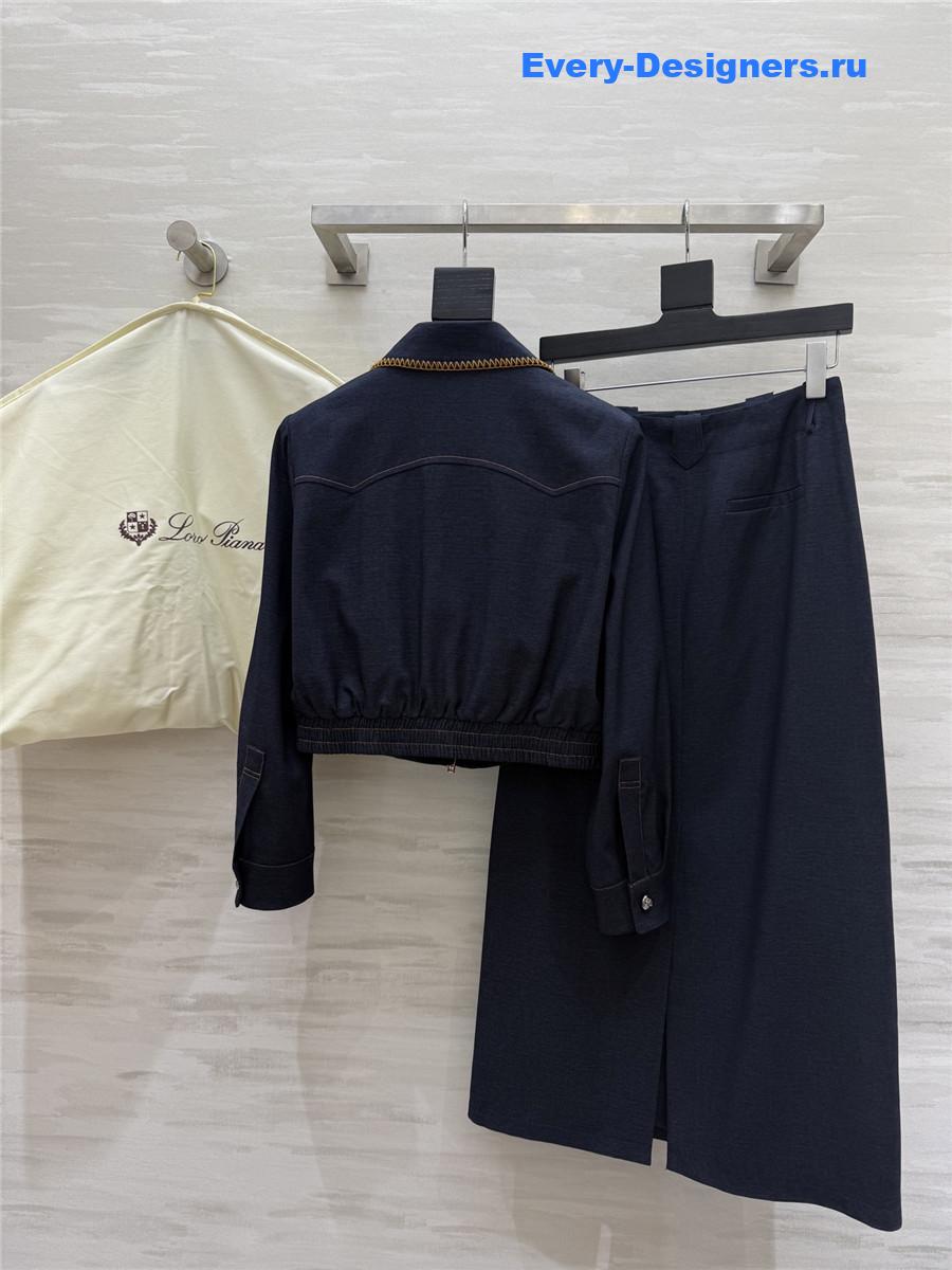 L0r0 P1ana tencel denim suit