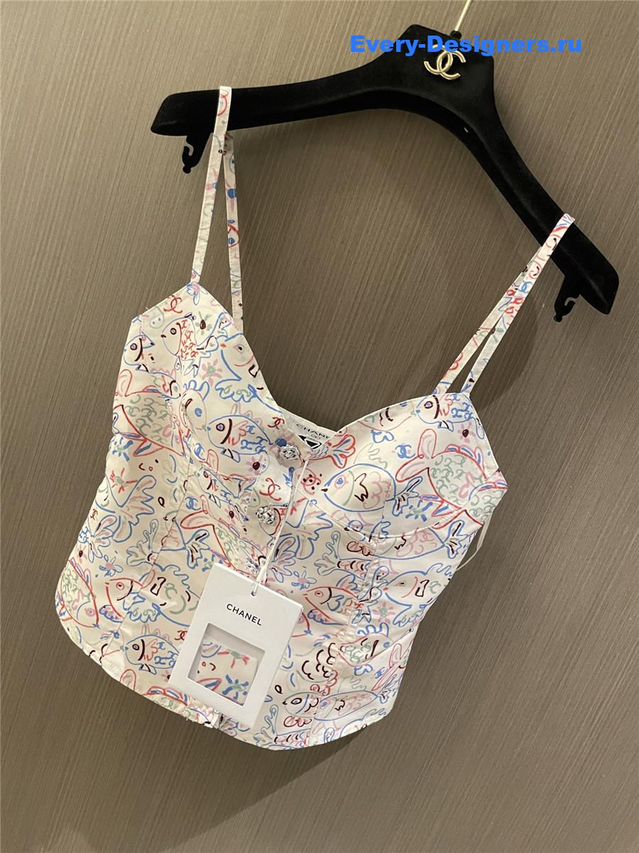 Ch**el graffiti flower suspenders