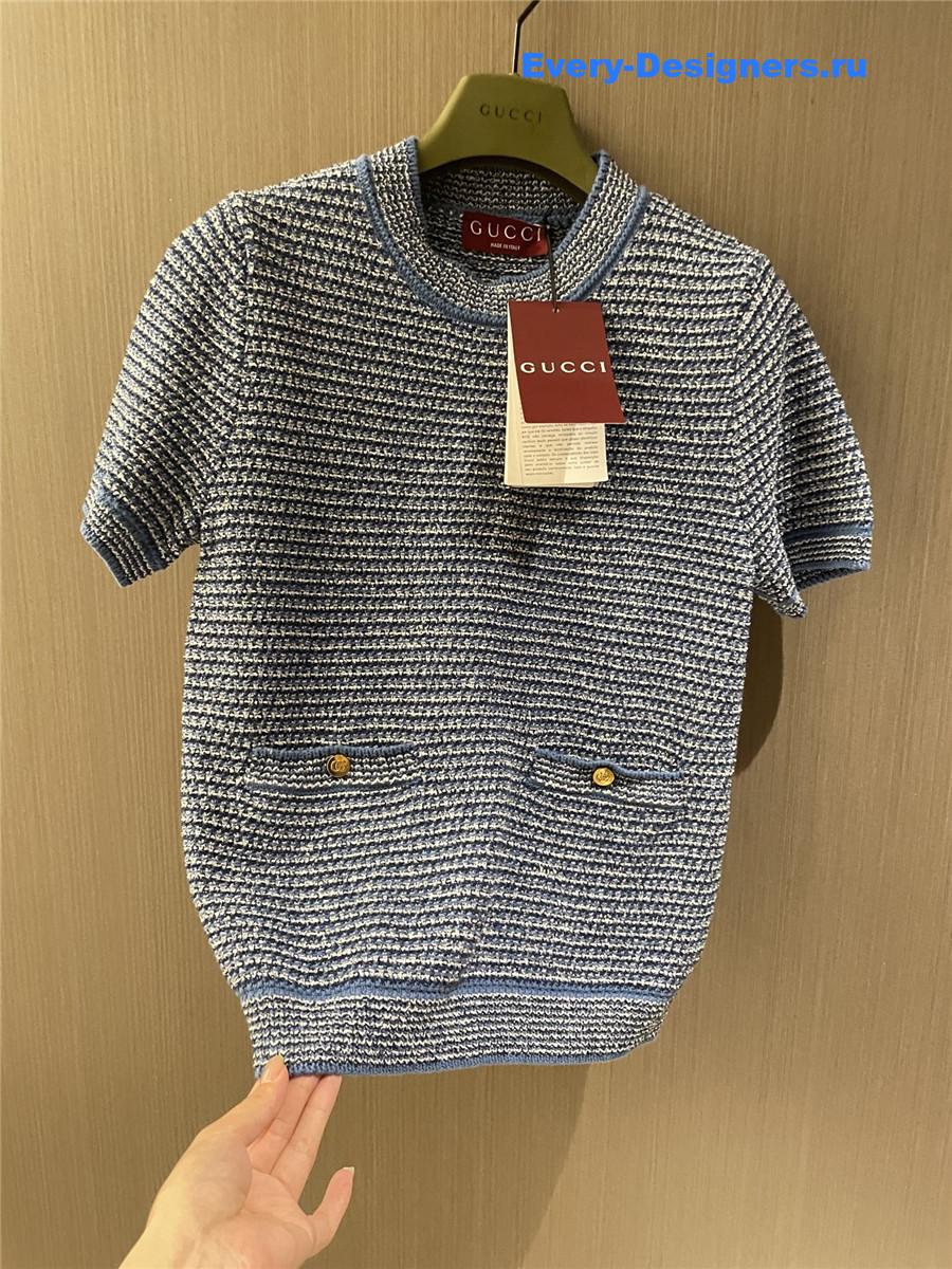 Gvc*1 cotton-blend crew neck sweater