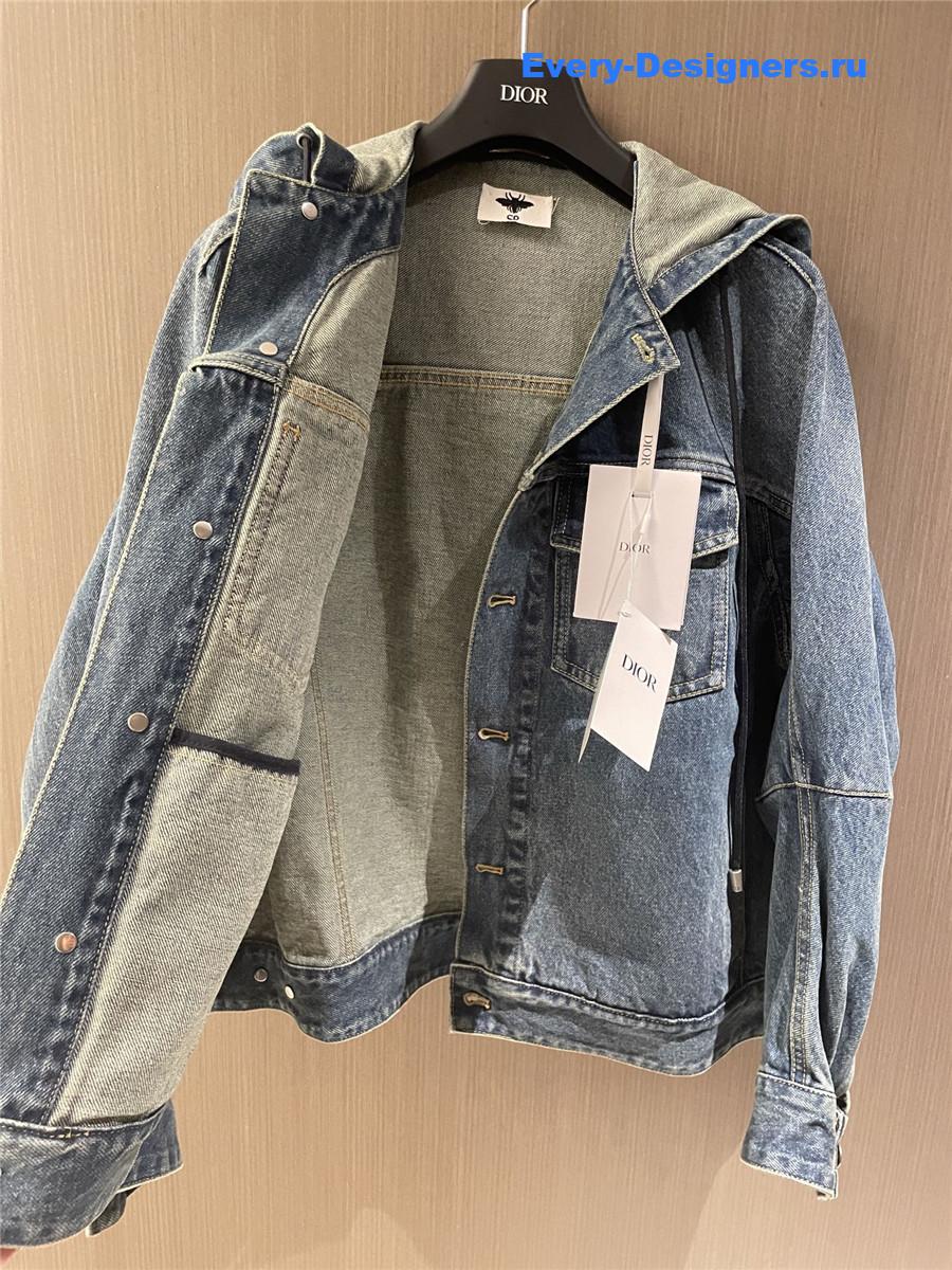 D10r cd blue hooded denim jacket