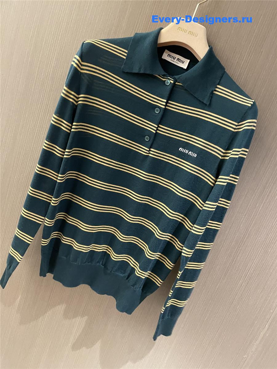Miu Miu Green Cotton Polo