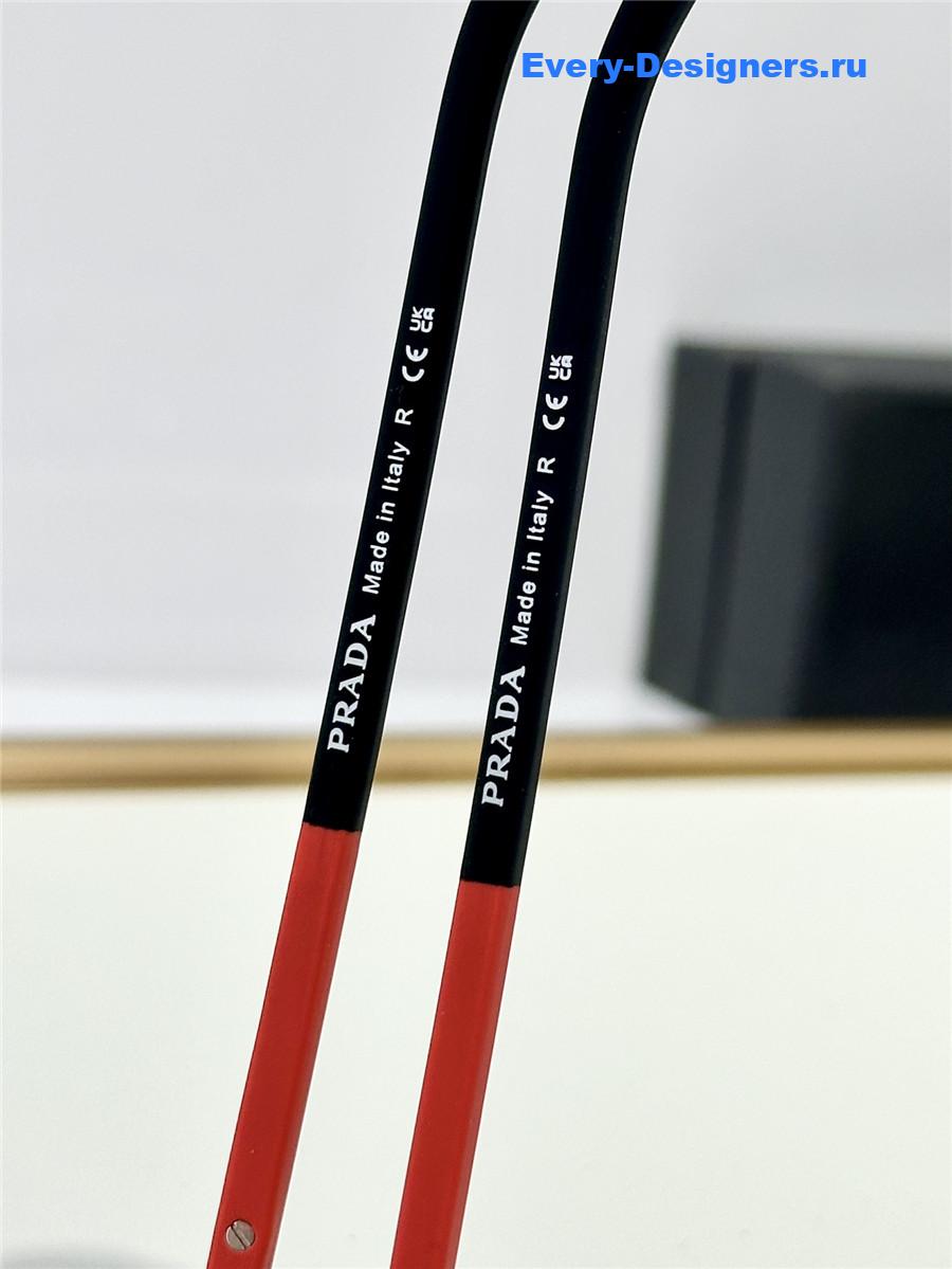 Pra*a linea rossa matte black sunglasses