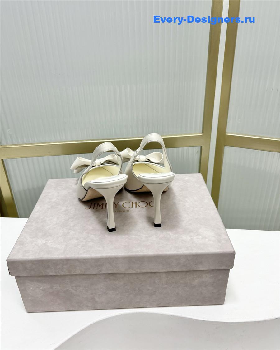 J1m*y Ch00 staz bow-embellished pumps white