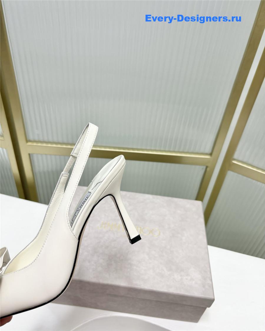 J1m*y Ch00 staz bow-embellished pumps white