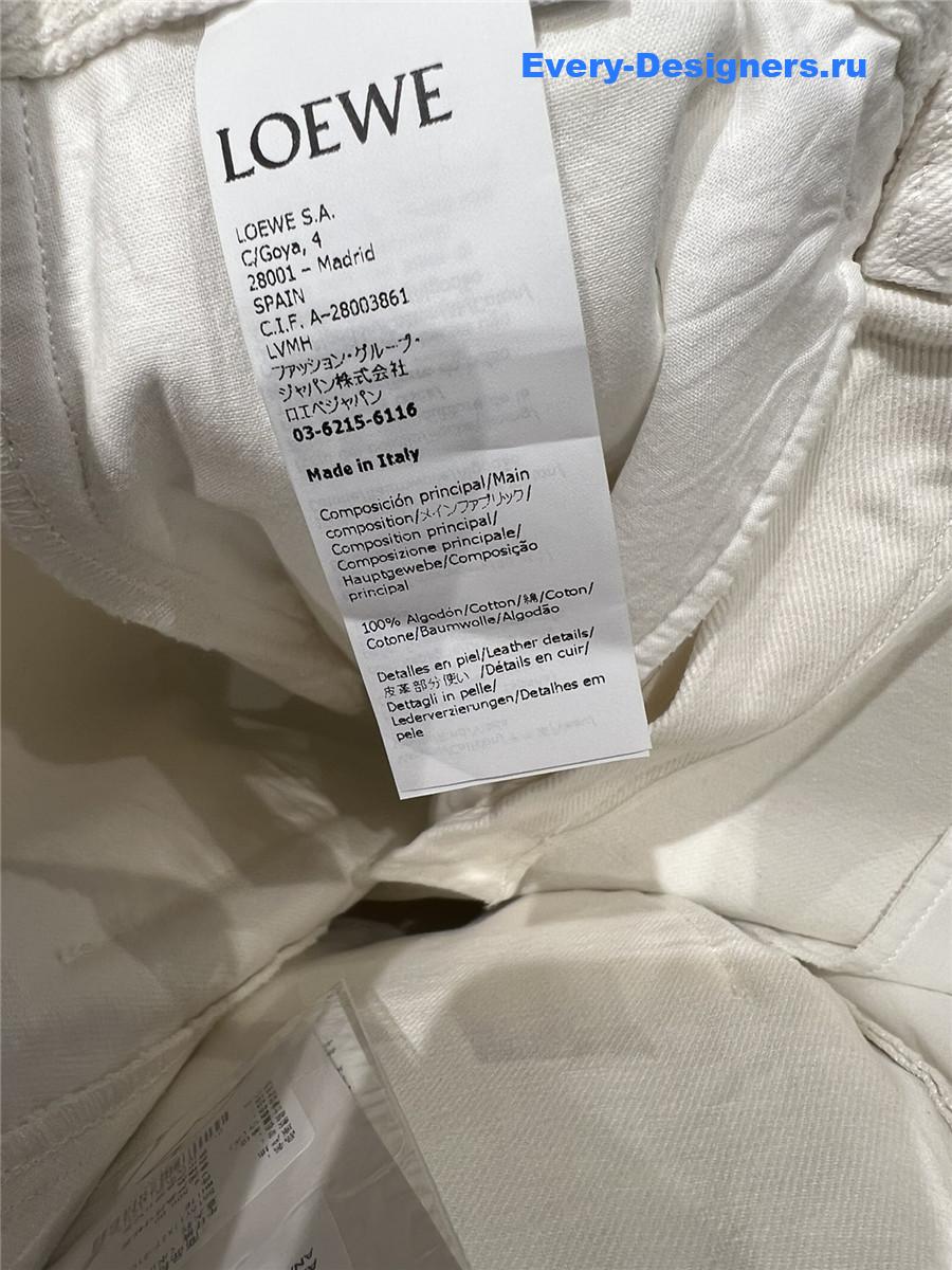 L0ew* anagram white baggy jeans