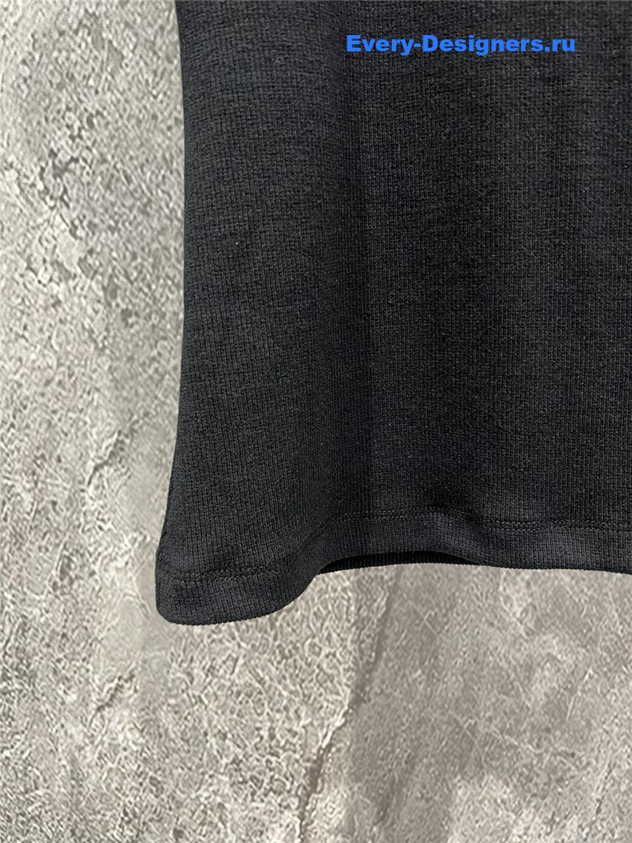 L0ew* embroidered ribbed tank top black