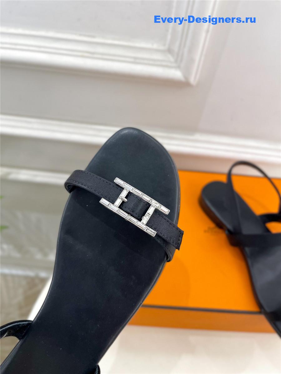 H**me5 crystal strap sandals black