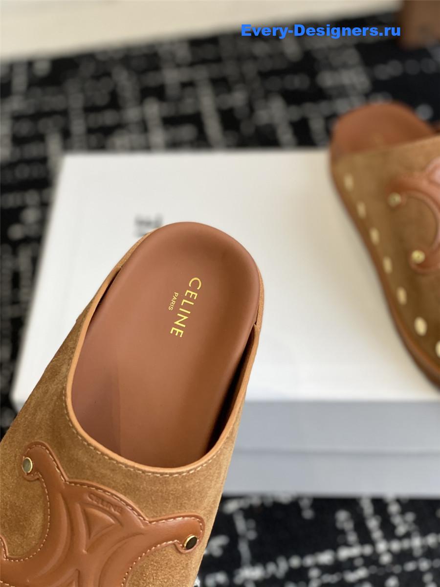 Ce1i*e brown suede pitea clogs
