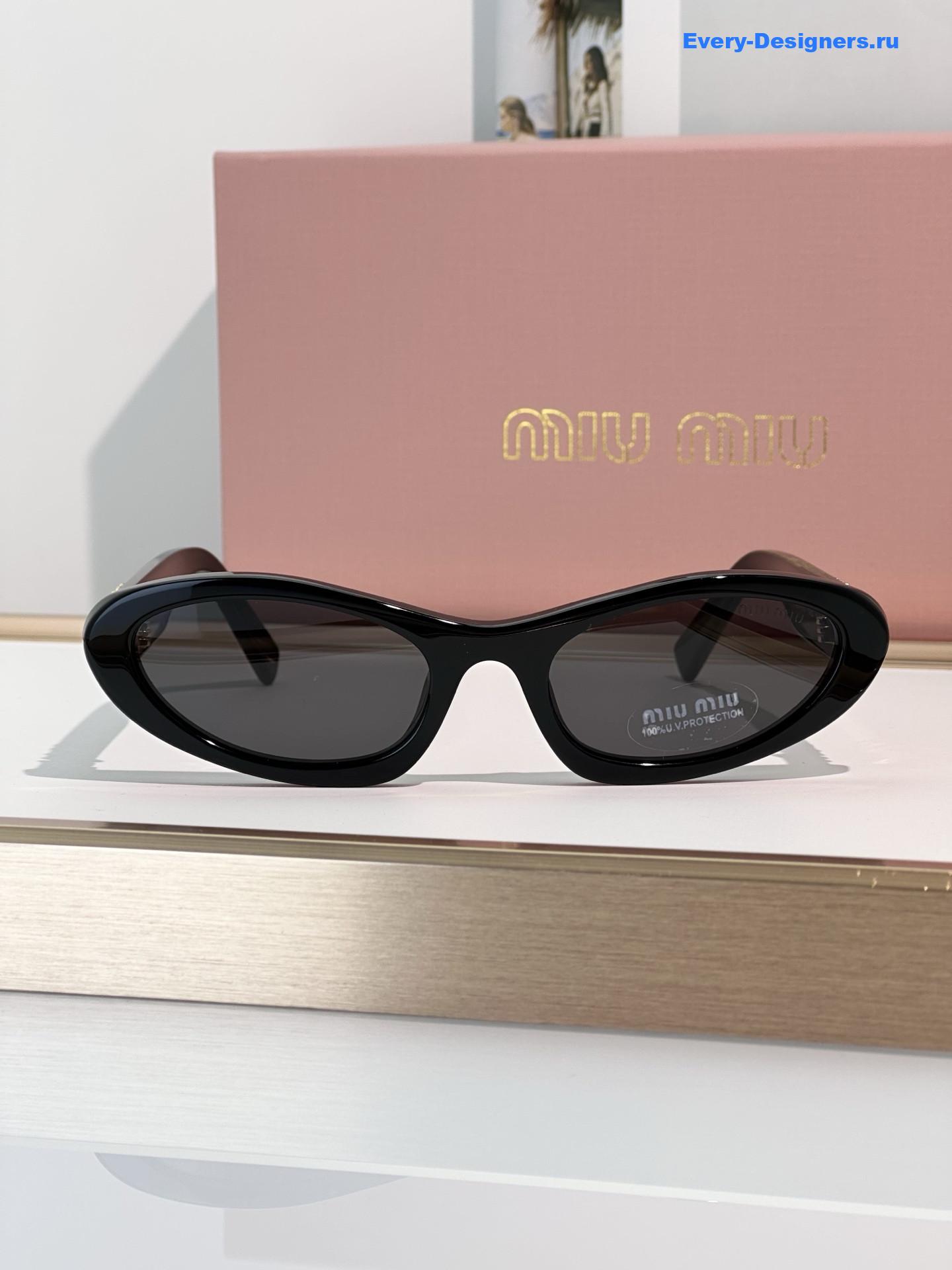 Miu Miu Black Cat-Eye Sunglasses