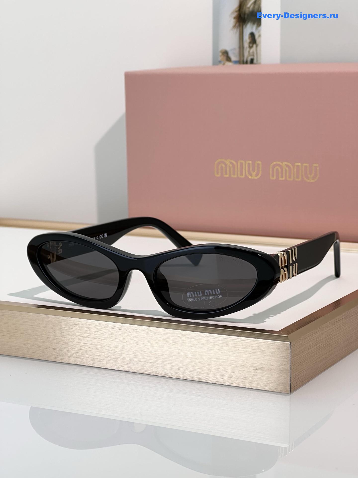 Miu Miu Black Cat-Eye Sunglasses