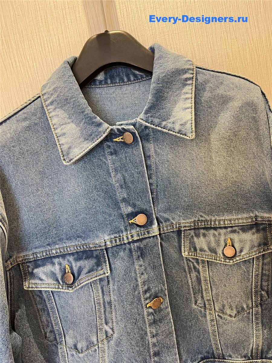 Pra*a light blue denim blouson jacket