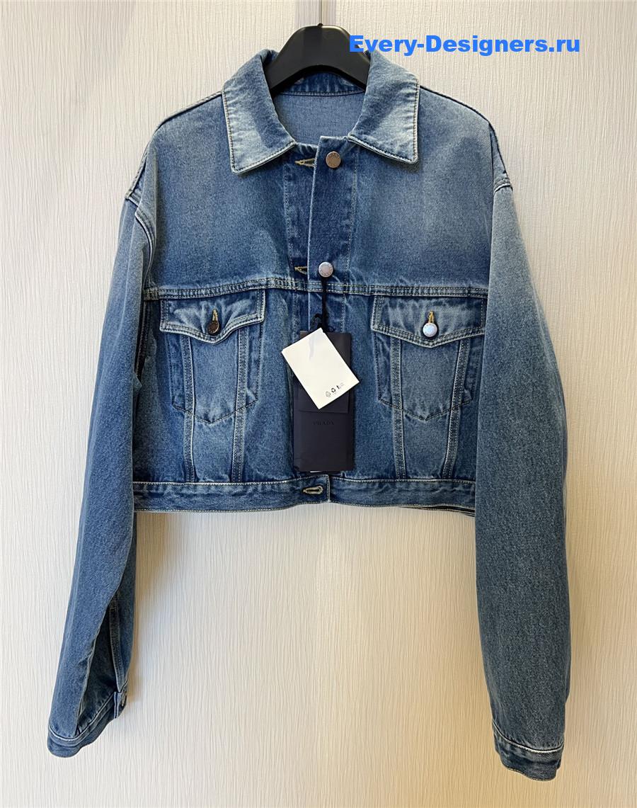 Pra*a light blue denim blouson jacket
