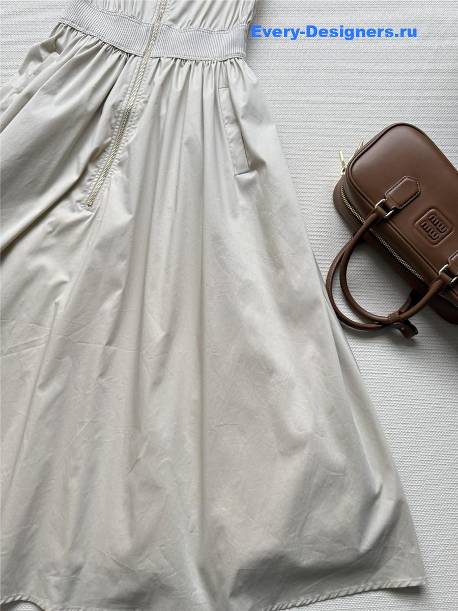 Miu Miu Limestone Cotton Dress