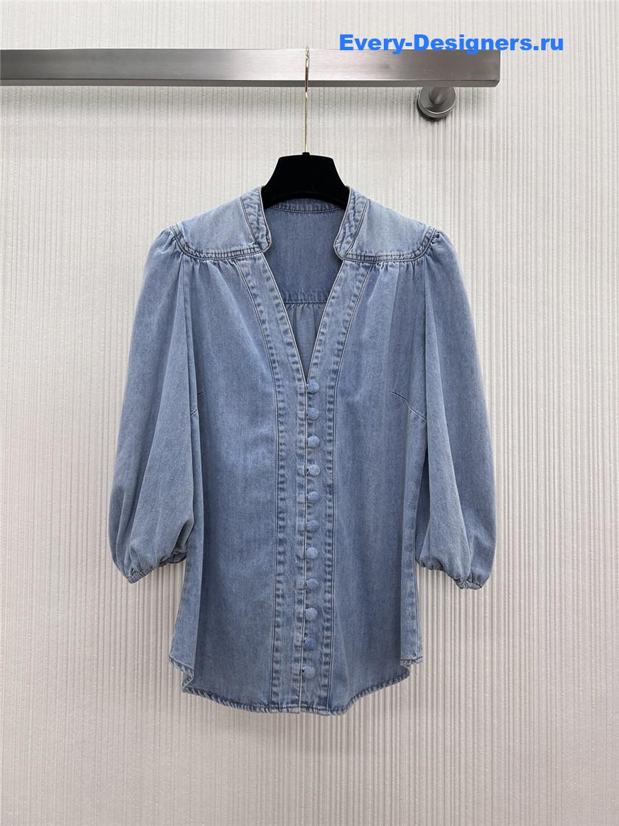 Zimm Denim Balloon Sleeve Shirt
