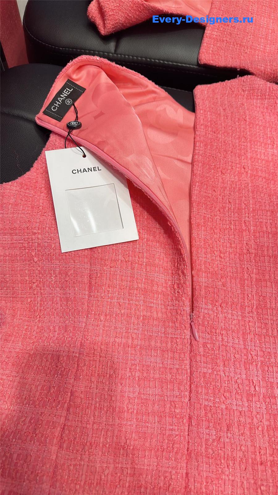 Ch**el pink tweed carter dress