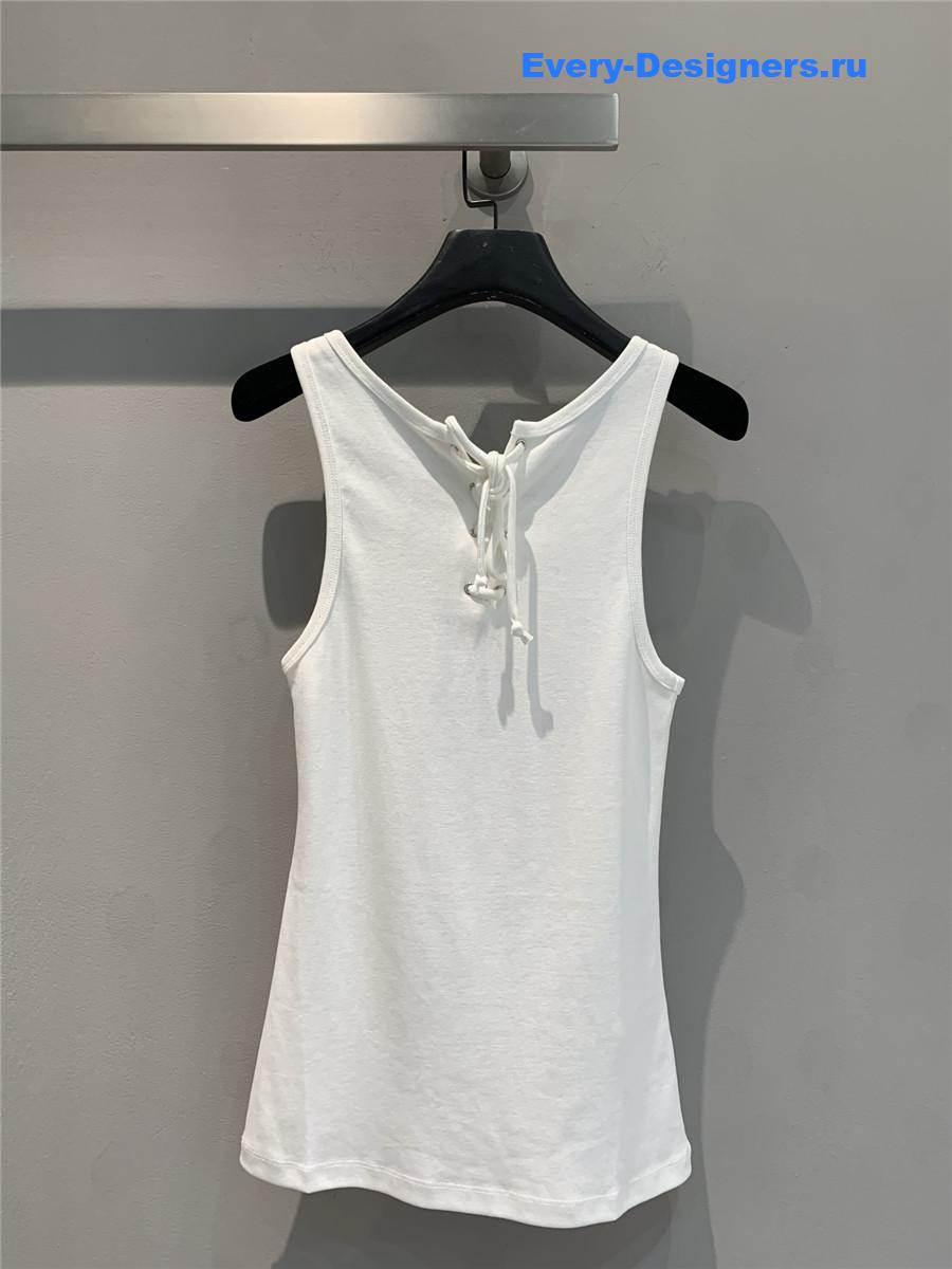 Pra*a white straps tank