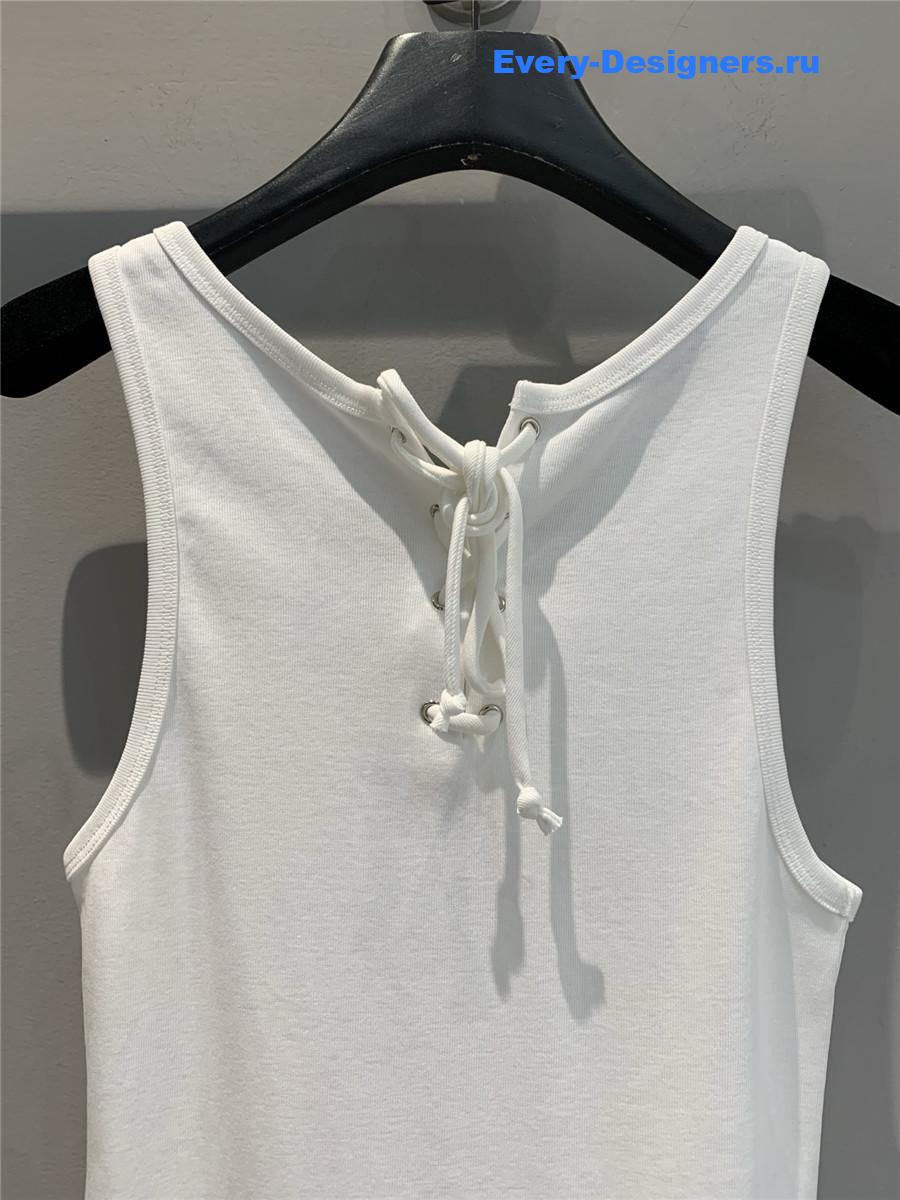 Pra*a white straps tank