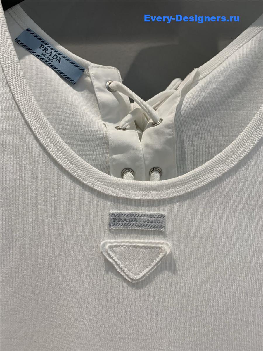 Pra*a white straps tank