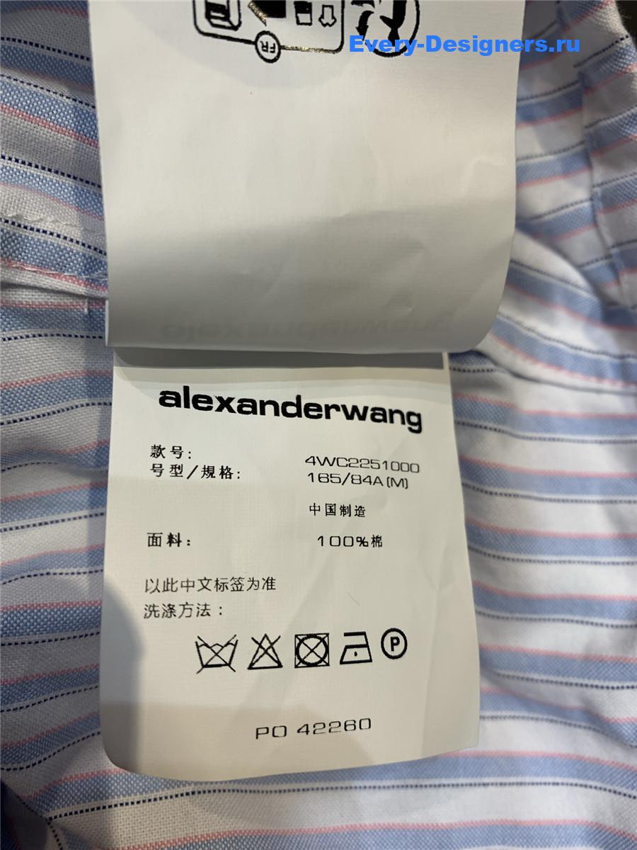 A1exa*der wang light blue striped shirt