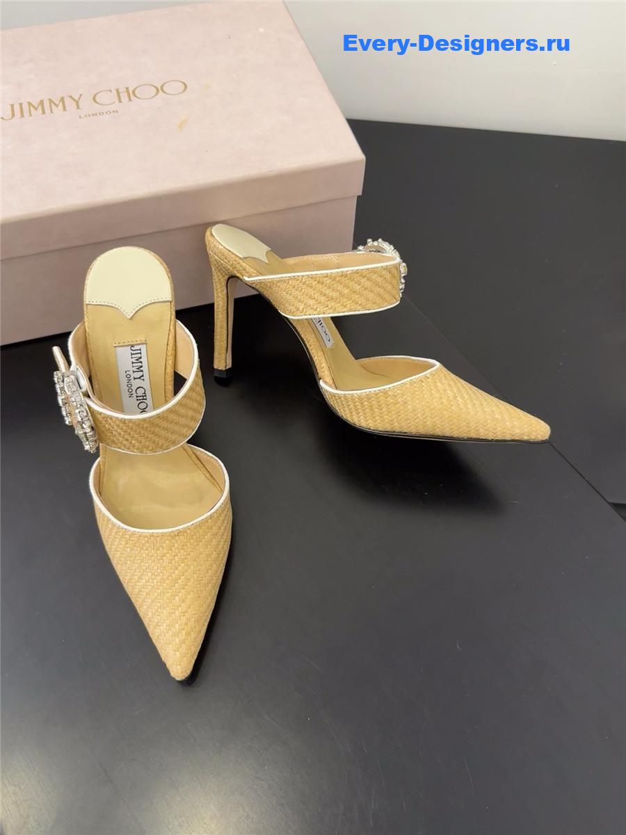 J1m*y Ch00 crystal sheepskin pumps
