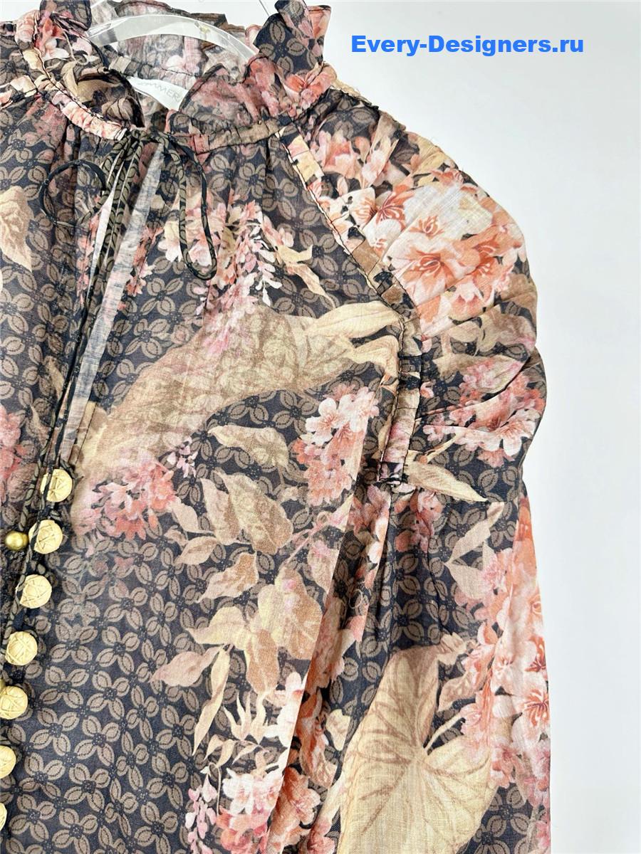 Zimm Floral Sheer Blouse