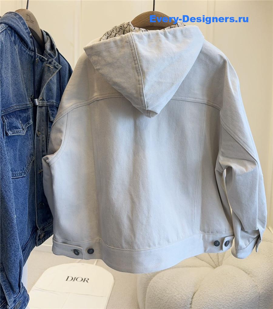 D10r blue wash oversized hooded jacket