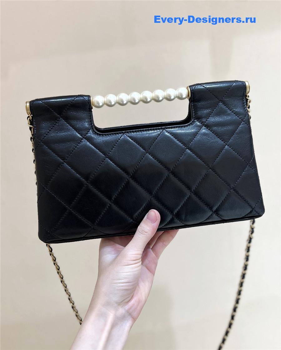 Ch**el shiny lambskin pearl bag