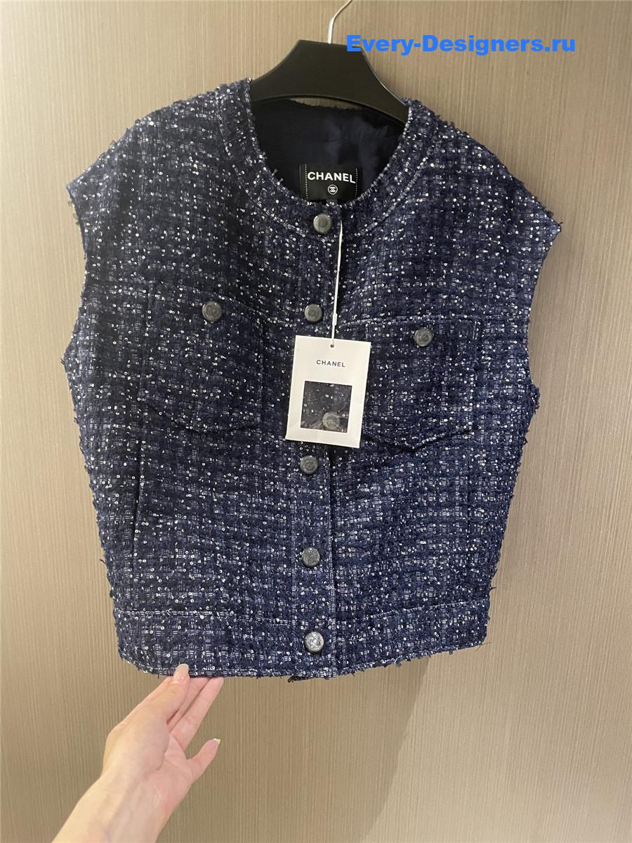 Ch**el blue check vest