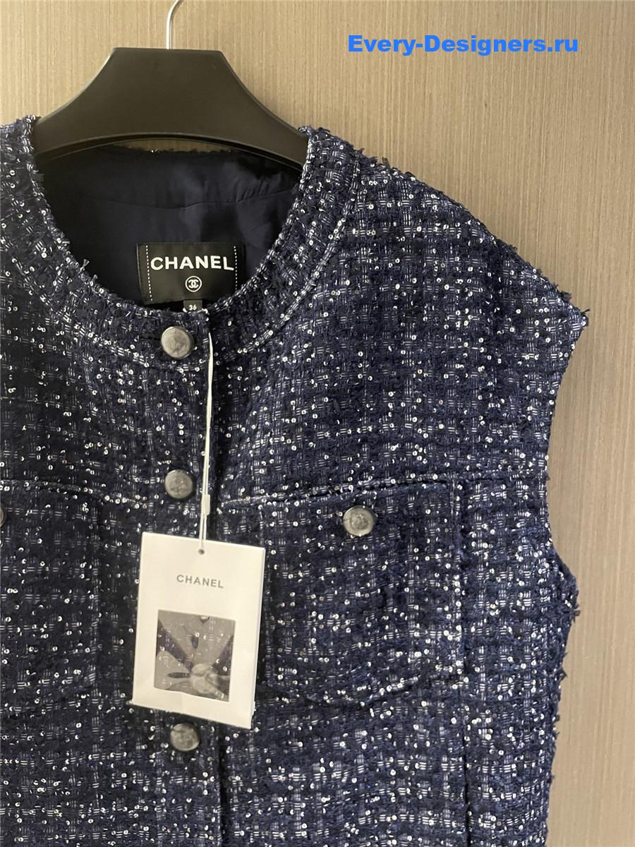 Ch**el blue check vest
