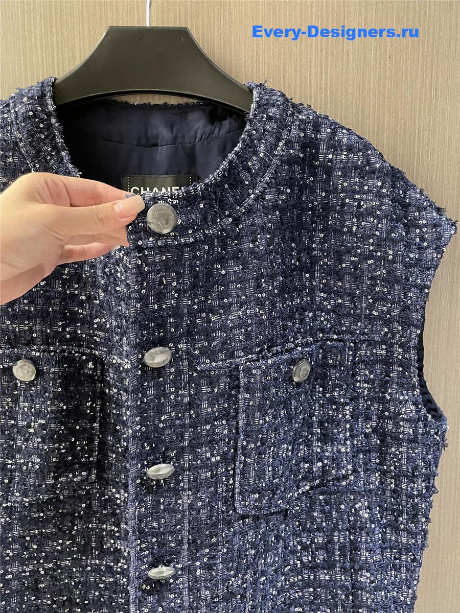 Ch**el blue check vest