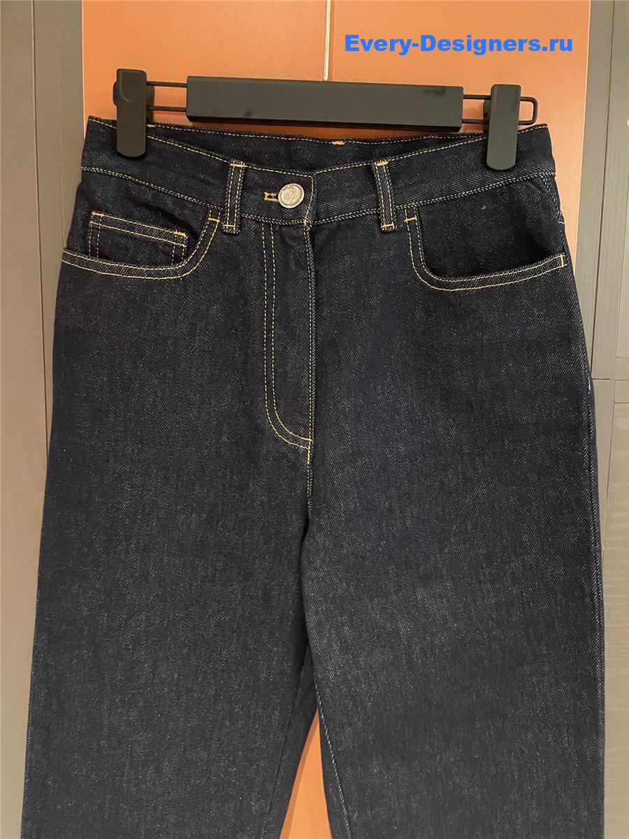 Ch**el dark blue washed cc jeans
